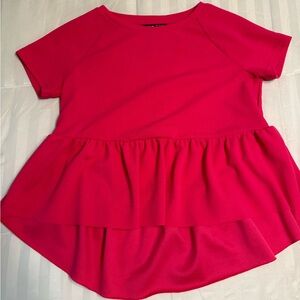 Pink peplum top